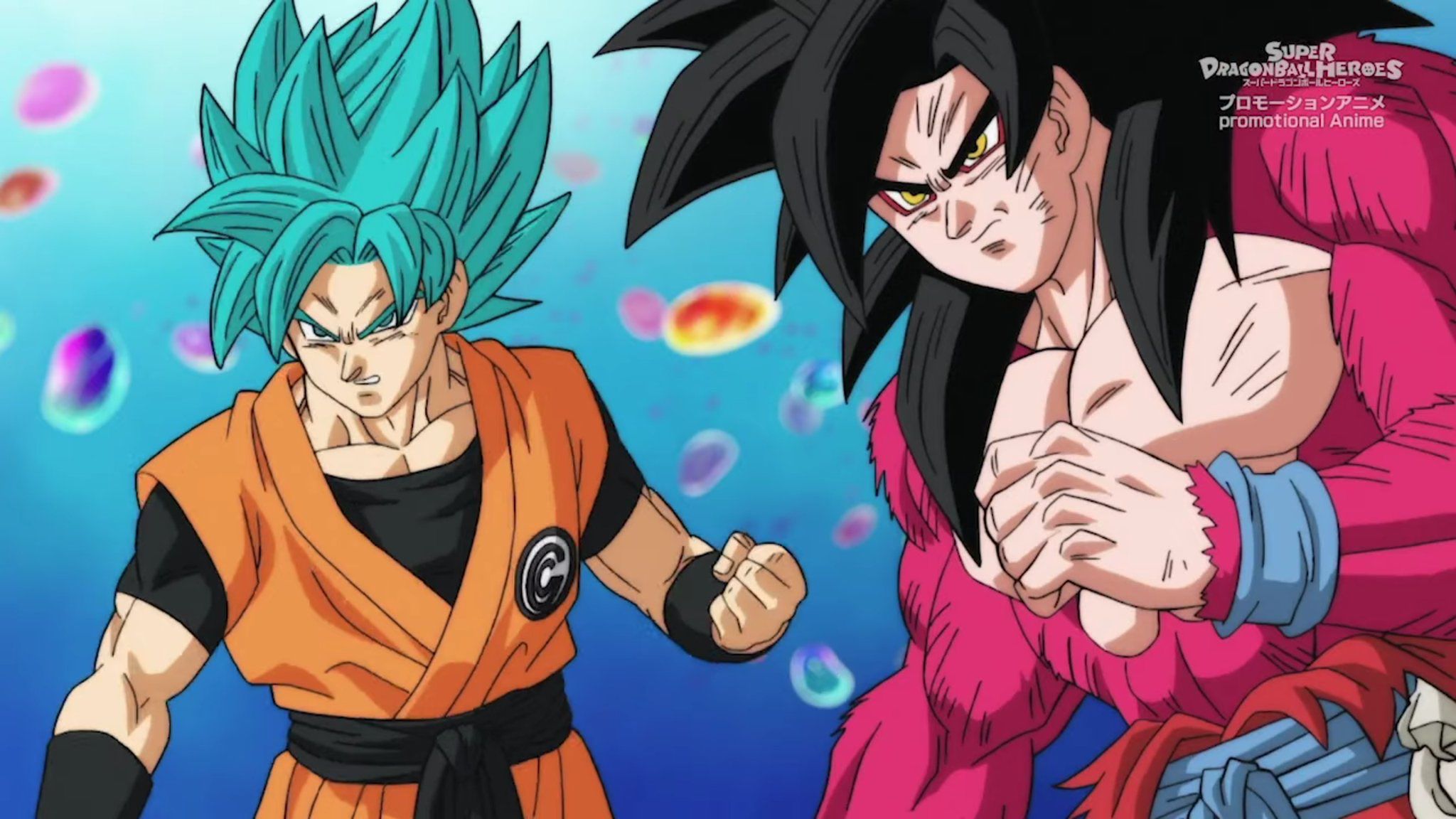 Xeno Goku SSJ4 vs Goku SSJ Blue (Legendado) - Dragon Ball Heroes, By Animes  BR